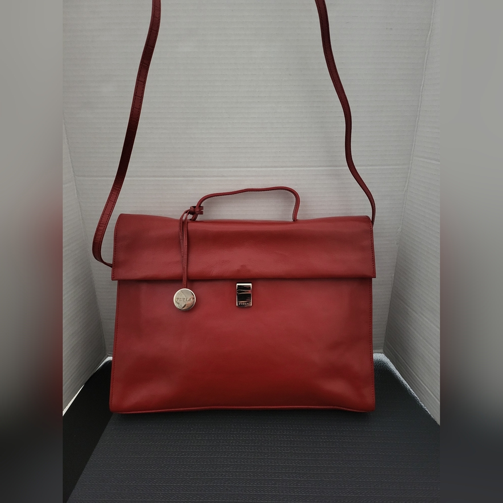 Rare Vintage Furla Scarlet Red Bag.